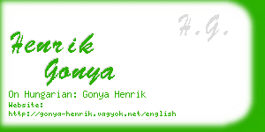henrik gonya business card